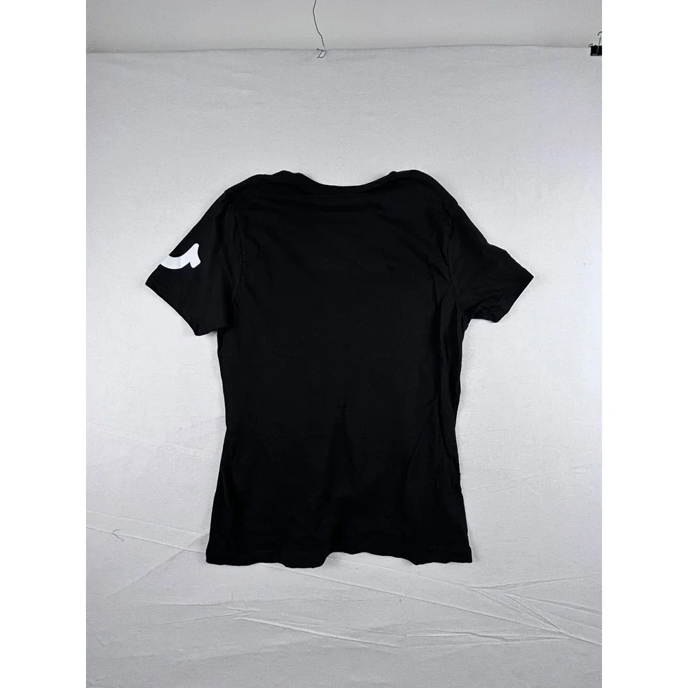 True Religion Mens Black Horseshoe Logo Sleeve Graphic T-Shirt Medium RN 90737